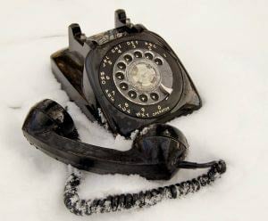 Telephone in the snow