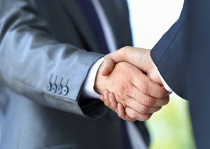 handshake in office